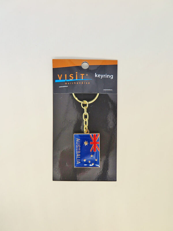 Australian Flag metal Keyring