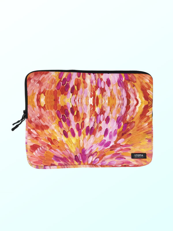 Neoprene laptop sleeve by Gloria Petyarre