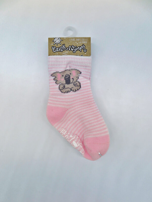 Earth Nymph baby socks pink