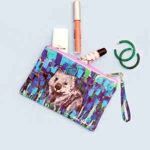 Wombat fabric purse