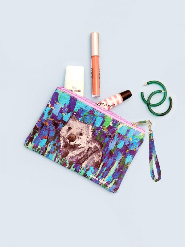 Wombat fabric purse