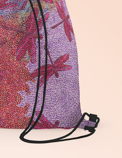Drawstring backpack - Sheryl Burchill Pink
