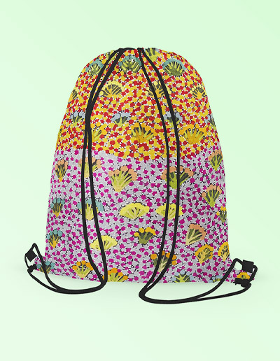 Drawstring backpack - Daisy Moss