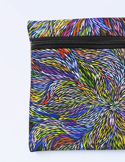 Australian Made Zipped case. Indigenous art design