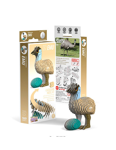Eugy Dodoland Emu 3D model and packaging