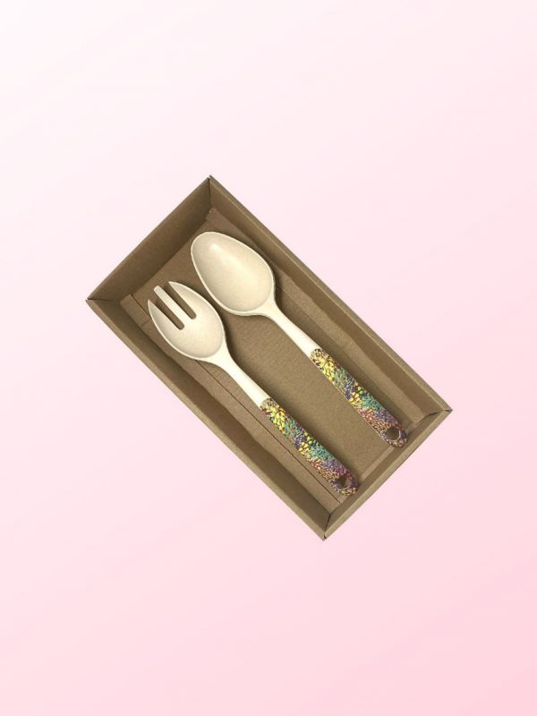 Janelle Stockman design salad servers in gift box