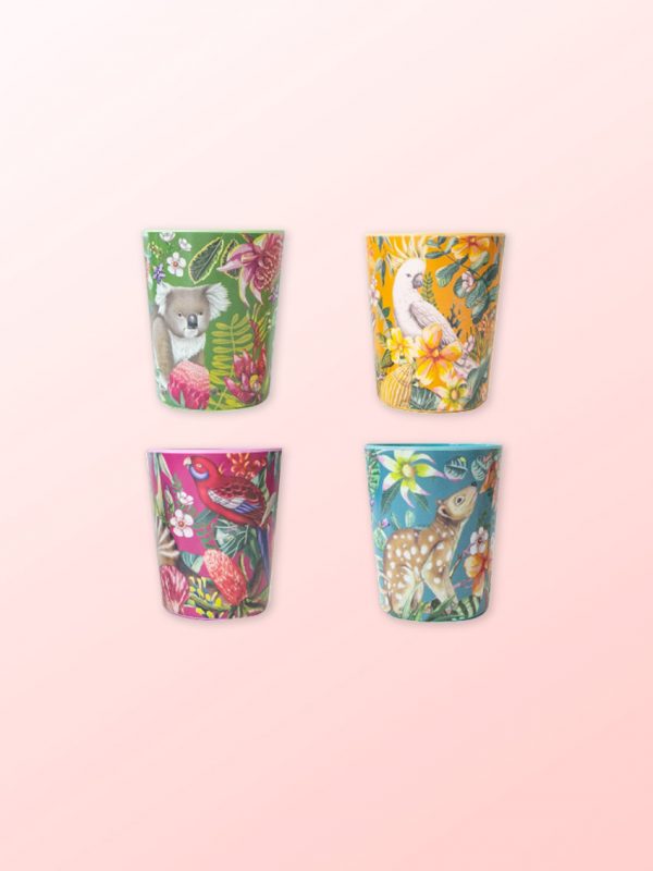 Exotic Paradiso design cup set of 4