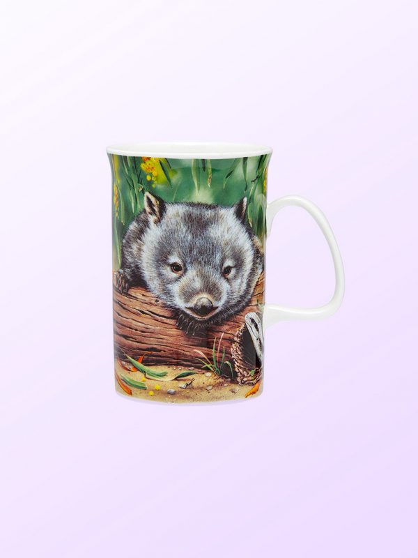 Wombat and lizard China mug