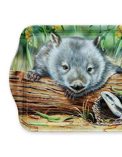 Wombat and lizard design scatter tray