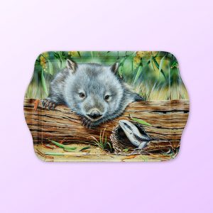Wombat and lizard design scatter tray
