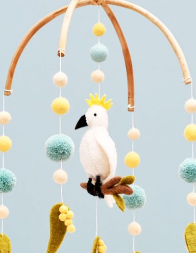 Felt Cockatoo mobile