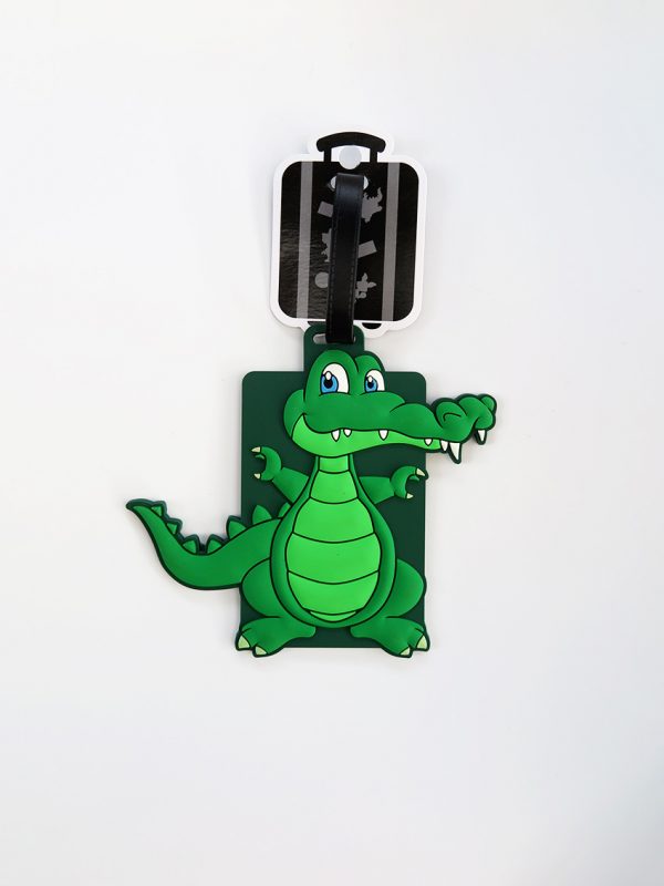 Crocodile character luggage tag