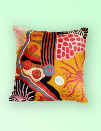Damien and Yilpi Marks large cushion cover 50cm