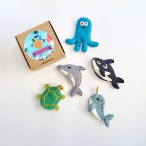 Ocean finger puppets set of 5