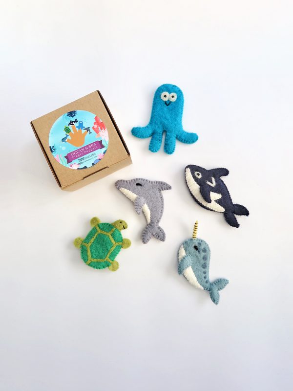 Ocean finger puppets set of 5