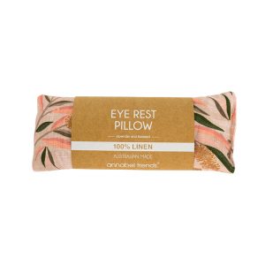 Bottlebrush eye rest pillow in paper packaging