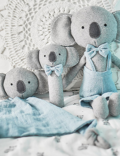 Koala Cutie Security Blanket, Rattle & Plush toy
