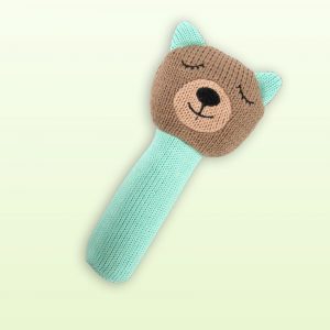 Wombat knitted rattle