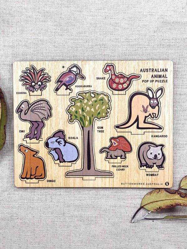 Australian animal wood puzzle