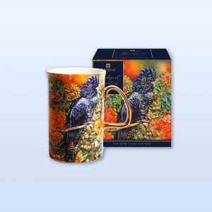 Black Cockatoo china mug and gift box