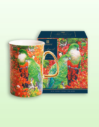 King Parrot china mug and gift box