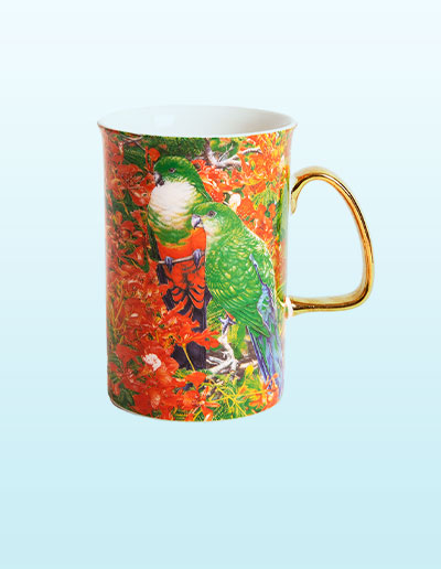 King Parrot china mug