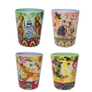 Serendipity design cups set of 4