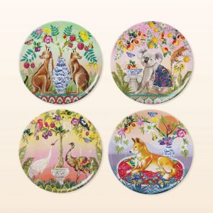 Serendipity design plate set of 4