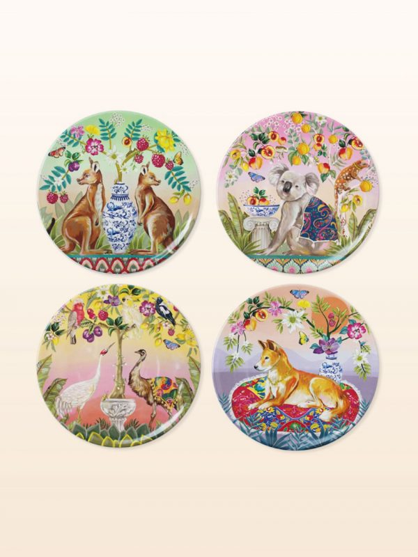 Serendipity design plate set of 4