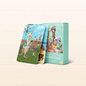 Australian Tales memory cards in a gift box