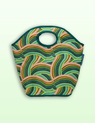 Curved lines lunch bag