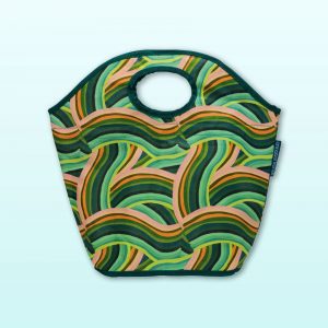 Curved lines lunch bag