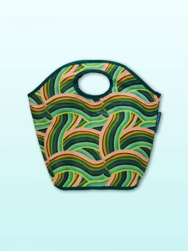 Curved lines lunch bag