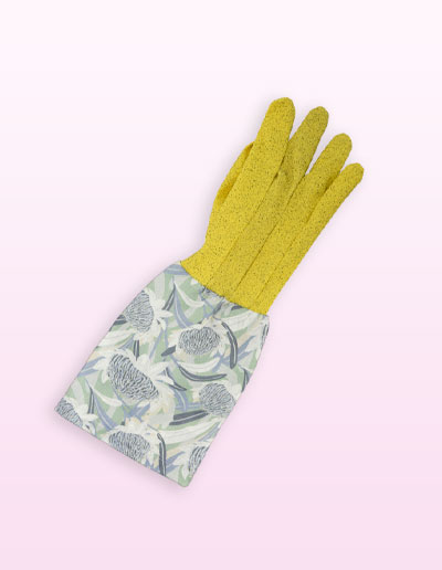 Blue watatah design garden gloves