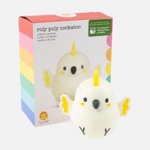 Roly Poly cockatoo with box
