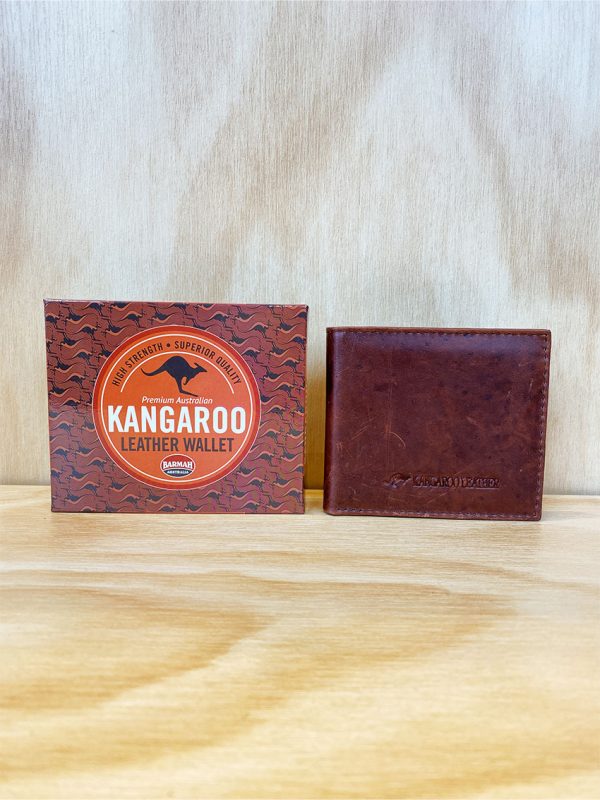 Hickory Kangaroo Leather wallet and box
