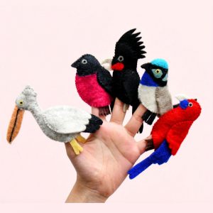 Australian bird finger puppets set of 5