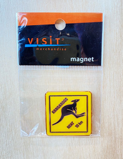 Kangaroo Road sign magnet