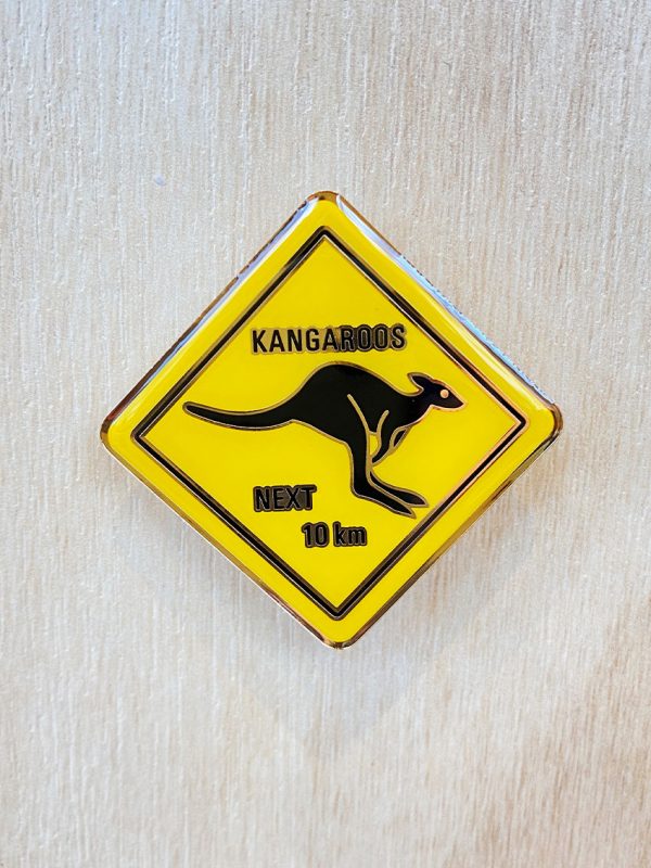 Kangaroo Road sign magnet