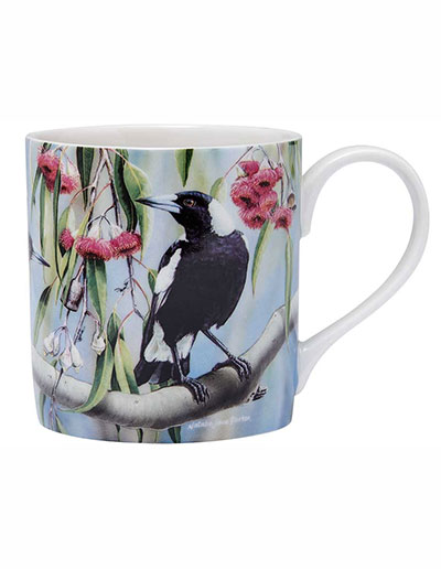 Magpie china mug