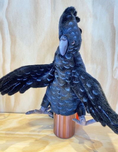 black cockatoo puppet