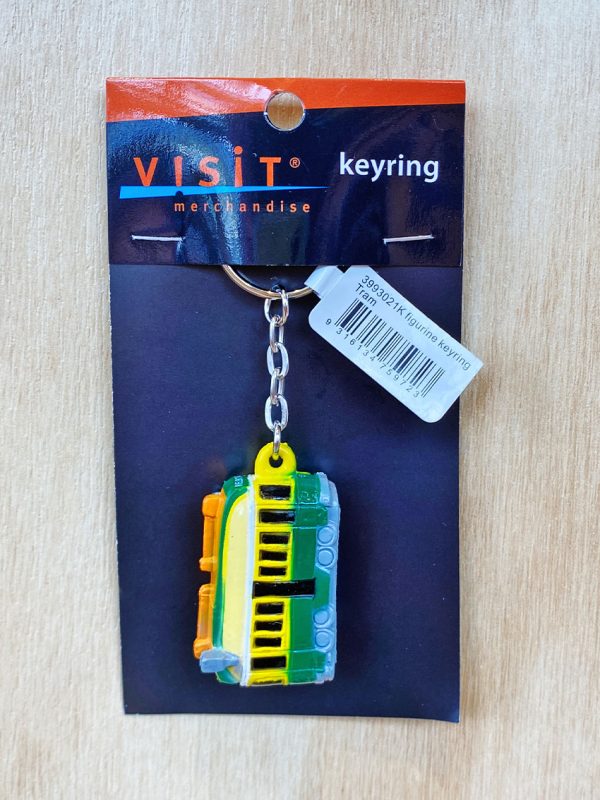 3D Green Melbourne Tram keyring