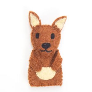 Kangaroo felt finger puppet