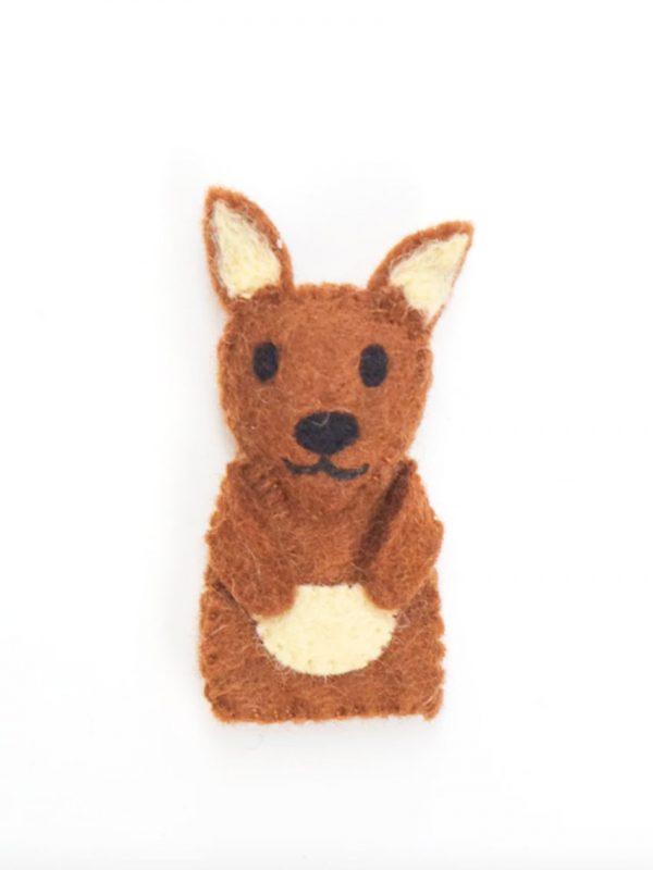 Kangaroo felt finger puppet