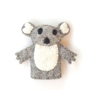 Koala felt finger puppet