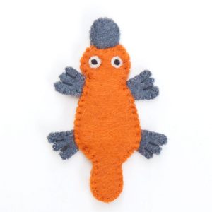 Platypus felt finger puppet