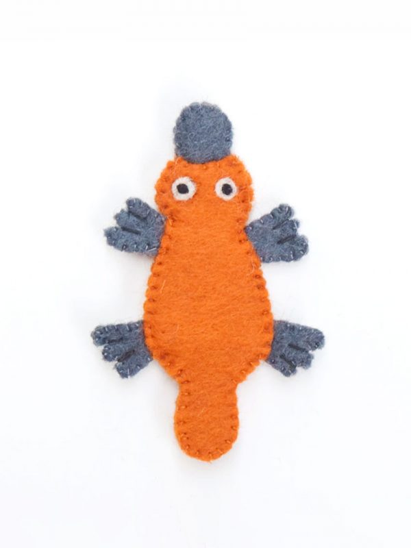 Platypus felt finger puppet