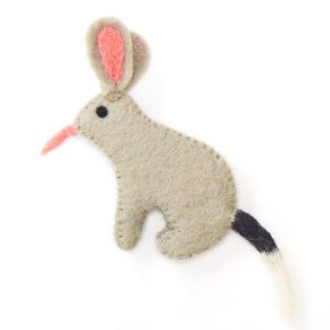 Bilby felt finger puppet