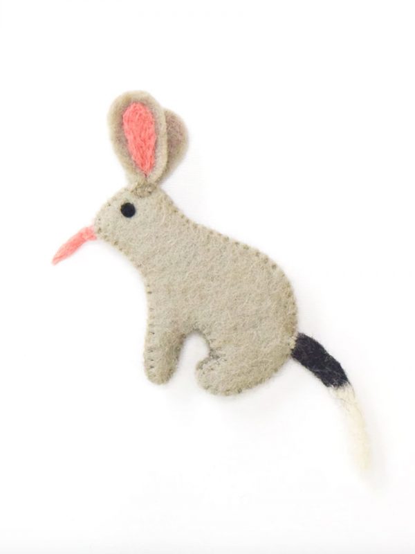 Bilby felt finger puppet