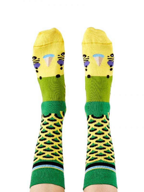 Green Budgie socks